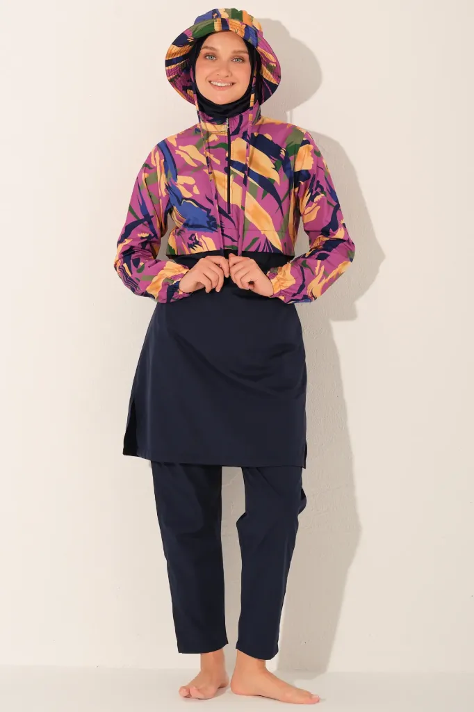 5-piece parachute burkini – summer colors (S)