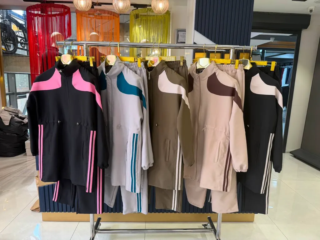 Double crepe two-piece tracksuit