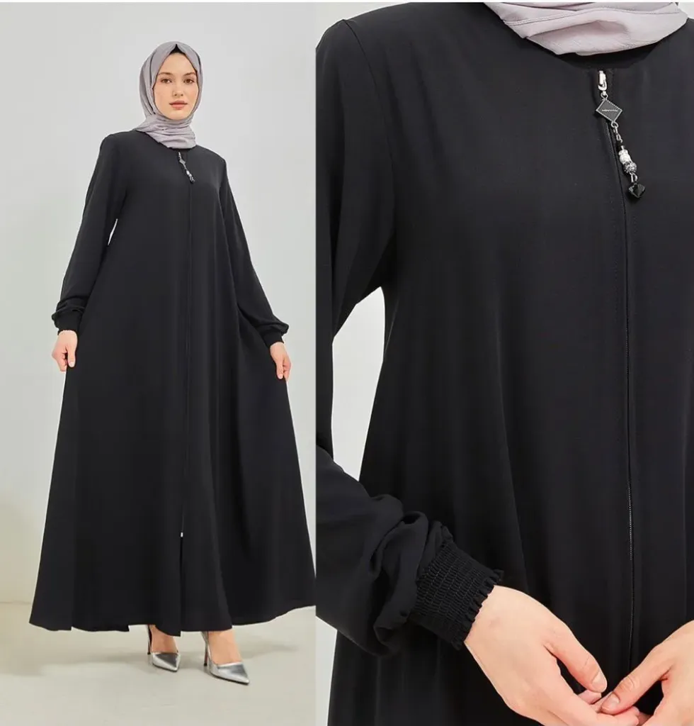 Plain silk abaya from Madinah