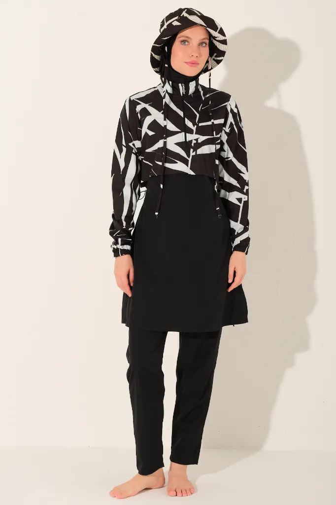 Burkini 5-piece parachute geometric