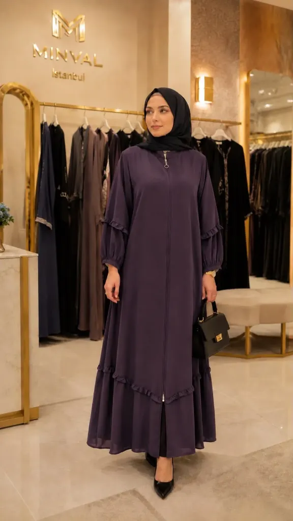 Elegant plain abaya
