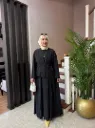 فستان قطعتين + جاكيت من قماش تانسال