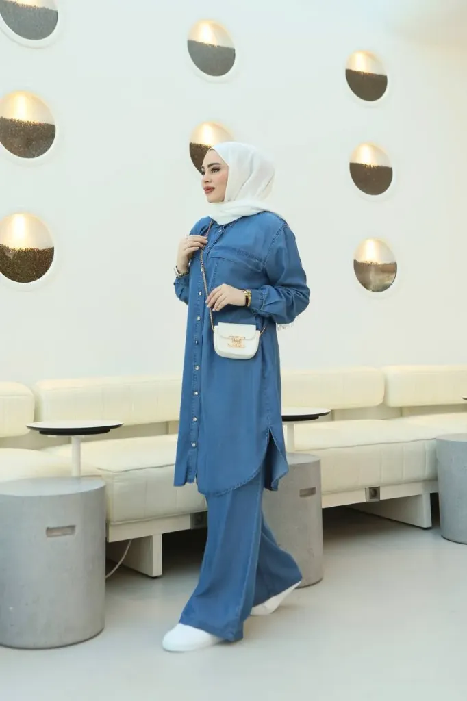طقم قطعتين جينز تانسال عملي وعصري