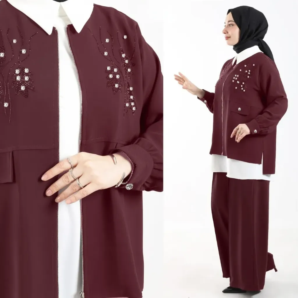 طقم 3 قطع بولو كريب فاخر