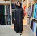 One-piece abaya with a luxurious pattern
