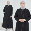Medina silk abaya with delicate rhinestones