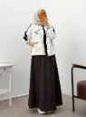 فستان قطعتين قطن مع ستراس