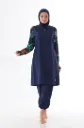 Navy burkini with designs 4 pieces