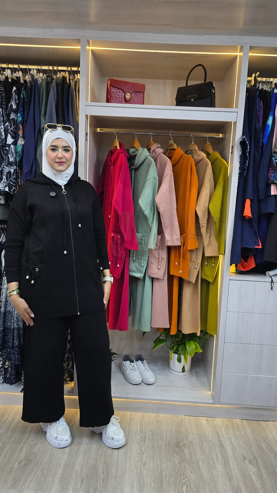 طقم شتوي من قماش التريكو